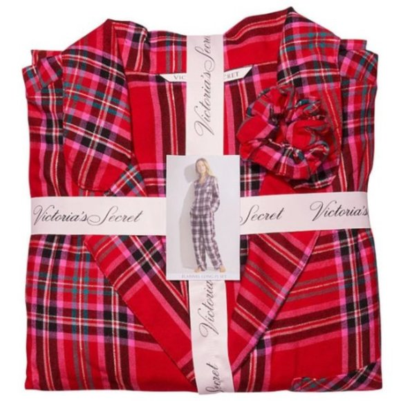 NWT VICTORIA'S SECRET Flannel Pajama Set - size XL Long